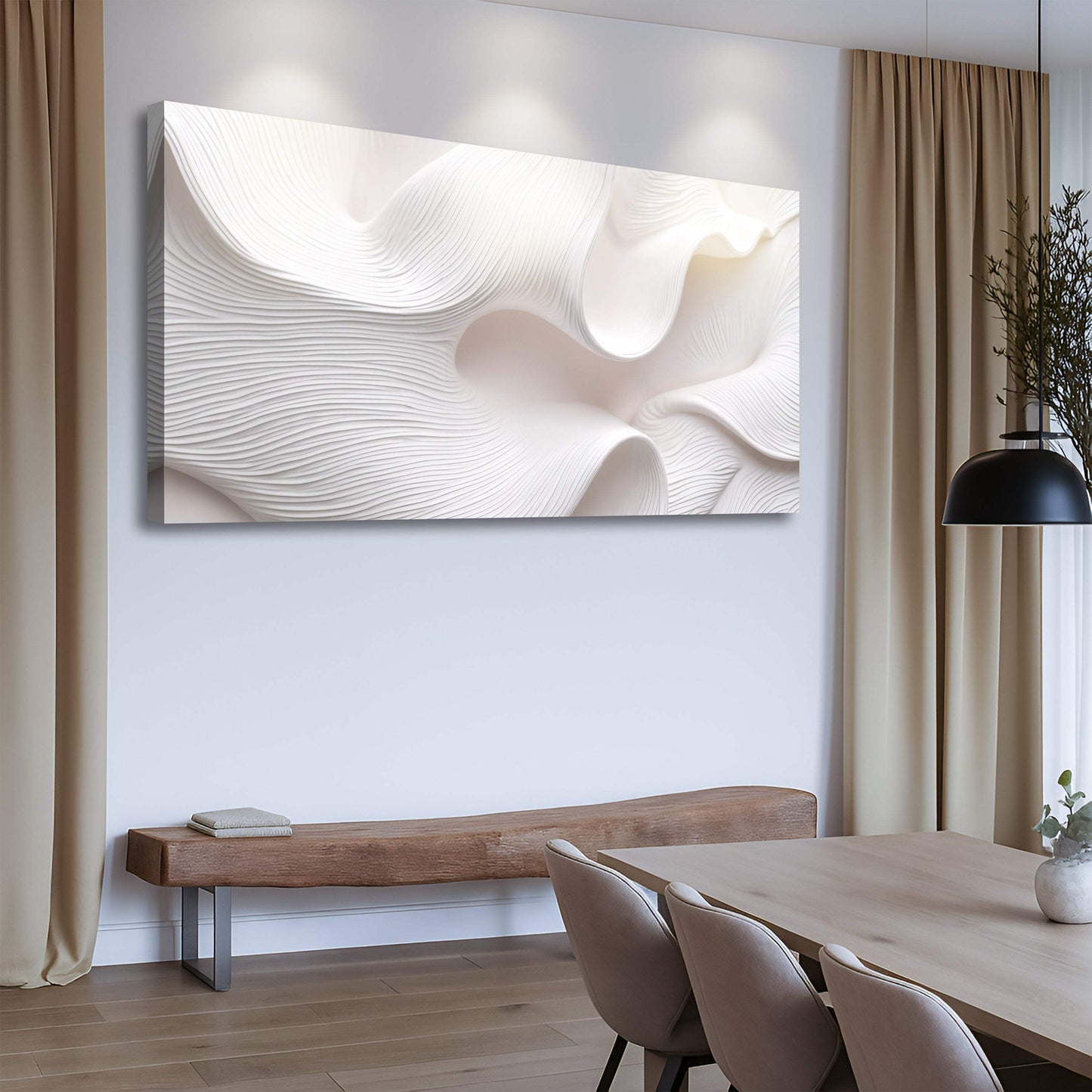 Minimalist Waves Wall Art II - Tailored Canvases - Flyclothing LLC