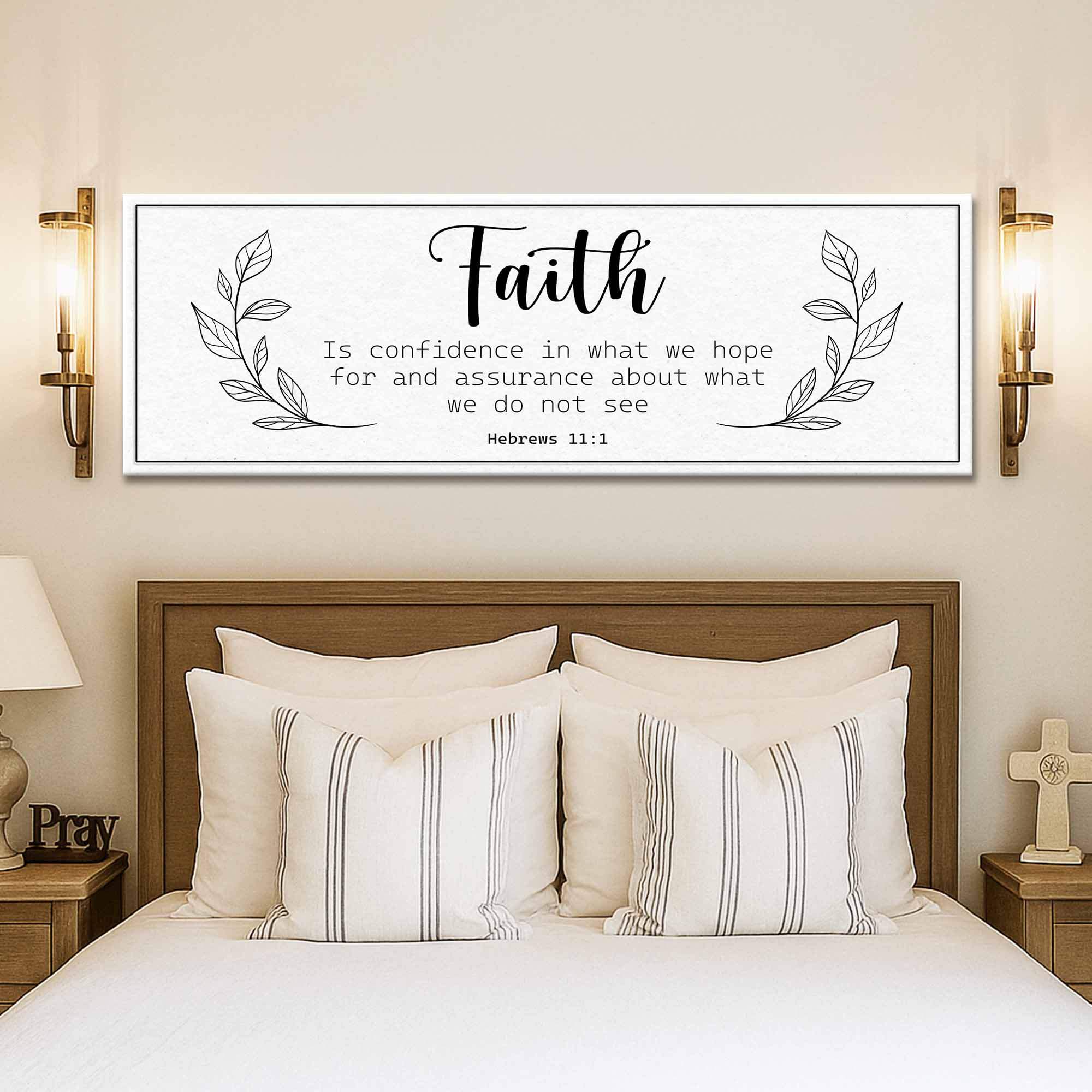 Faith Is Confidence - Hebrews 11:1 Faith Sign - Tailored Canvases - Flyclothing LLC