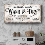 Personalized Laundry Service Sign II - Tailored Canvases - Flyclothing LLC