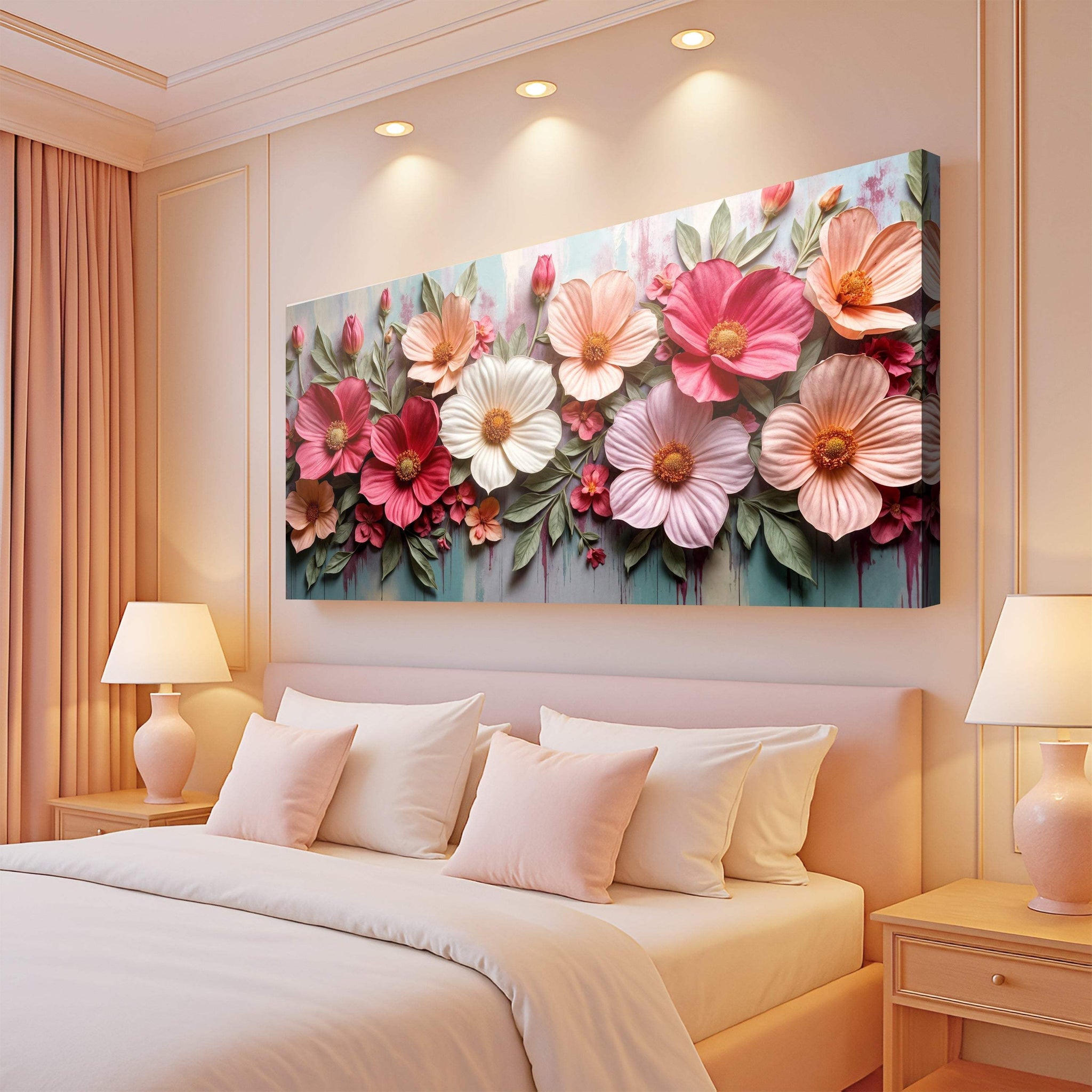 Colorful Floral Realistic Wall Art II - Tailored Canvases - Flyclothing LLC
