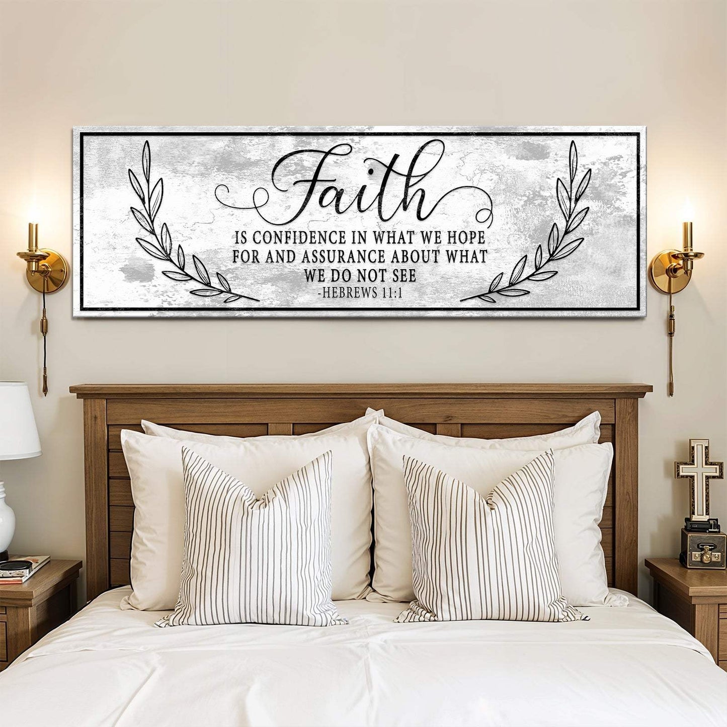 Faith Is Confidence - Hebrews 11:1 Faith Sign II - Tailored Canvases - Flyclothing LLC