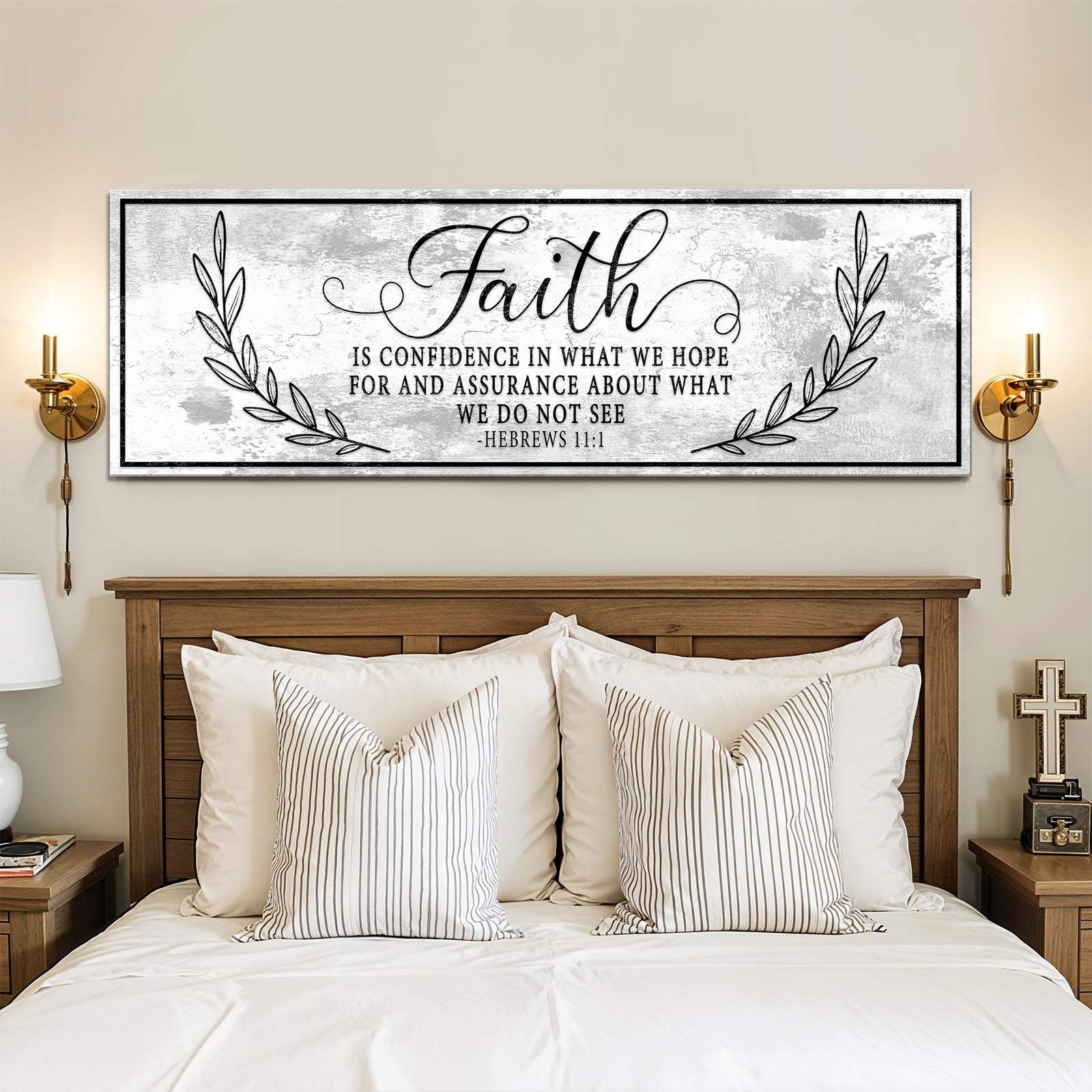 Faith Is Confidence - Hebrews 11:1 Faith Sign II - Tailored Canvases - Flyclothing LLC