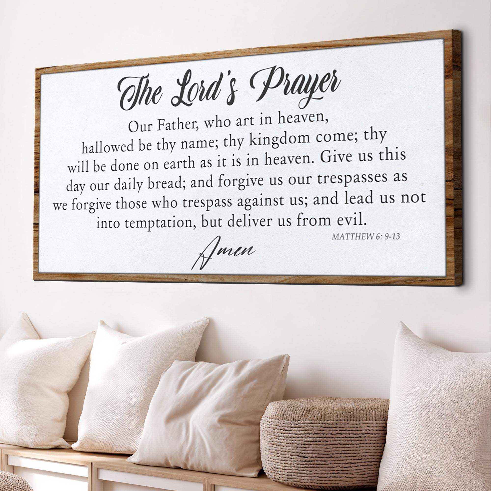 The Lord's Prayer Faith Sign II - Tailored Canvases - Flyclothing LLC