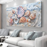 Sea Shells Modern Coastal Wall Art - Tailored Canvases - Flyclothing LLC