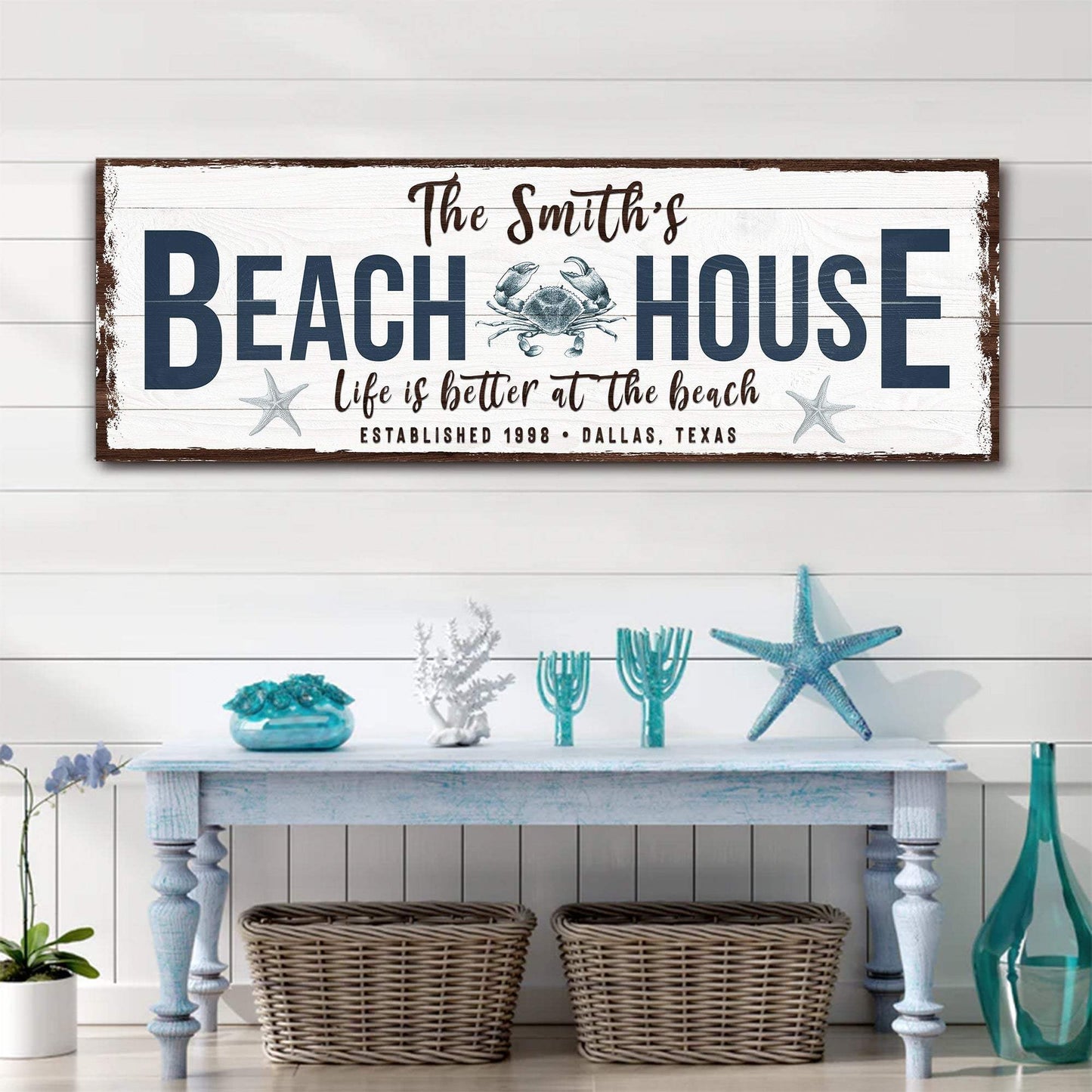 Personalized Beach House Sign - Tailored Canvases - Flyclothing LLC