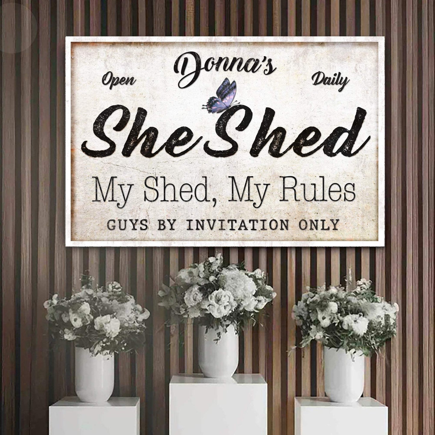 Personalized She Shed Sign XIX - Tailored Canvases - Flyclothing LLC