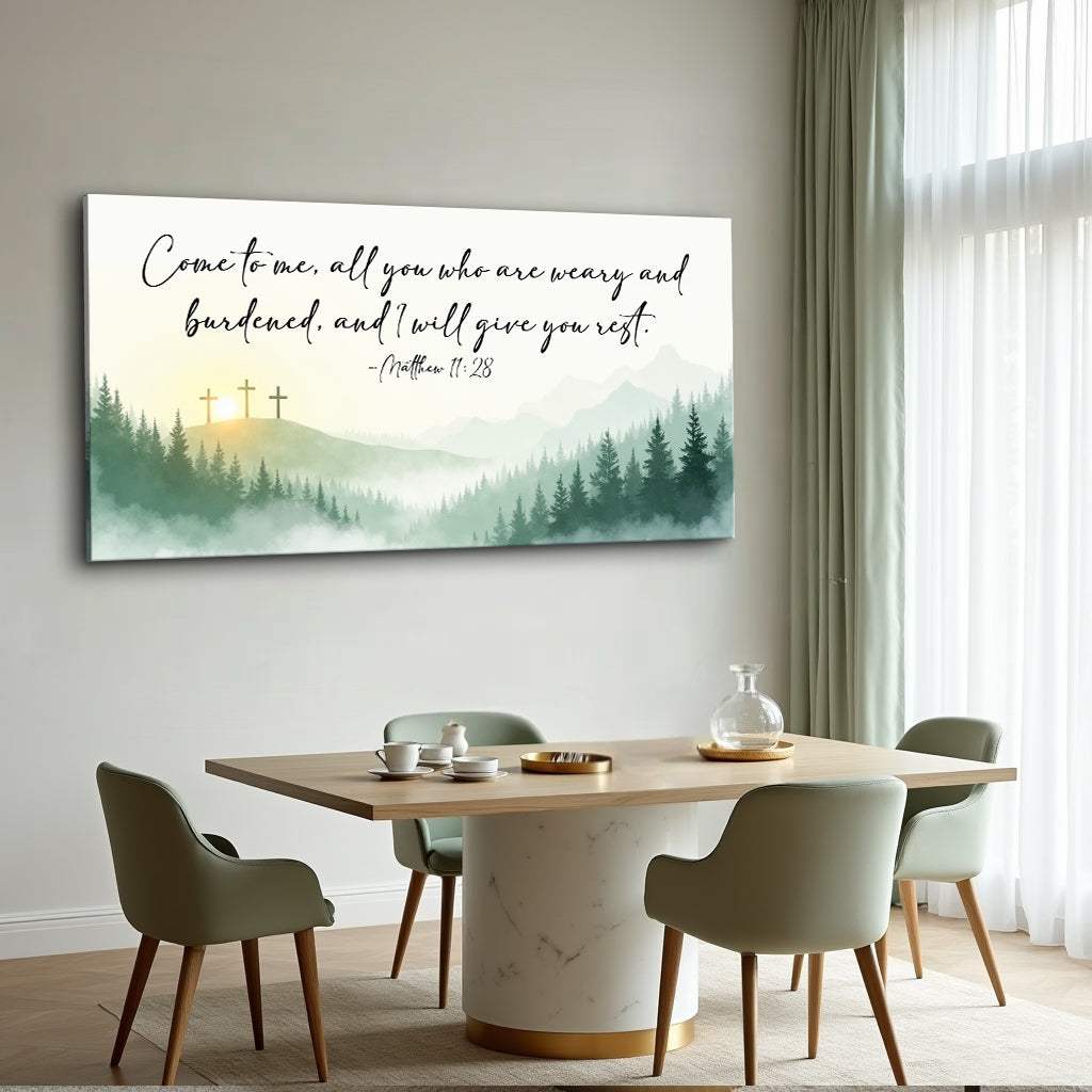 Come To Me - Matthew 11:28 Faith Sign - Tailored Canvases - Flyclothing LLC