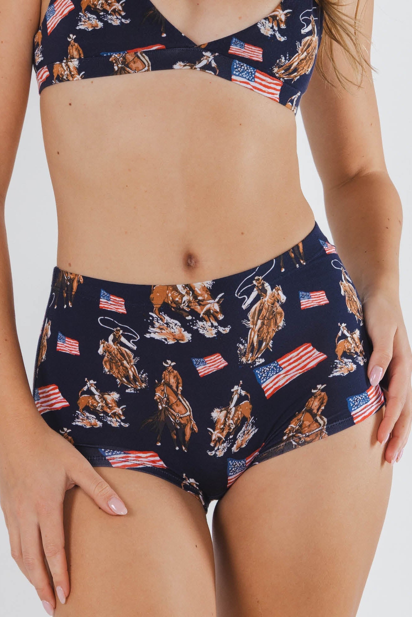 The Bootstraps & Chaps | Americana Cowboy Modal Boyshort Underwear
