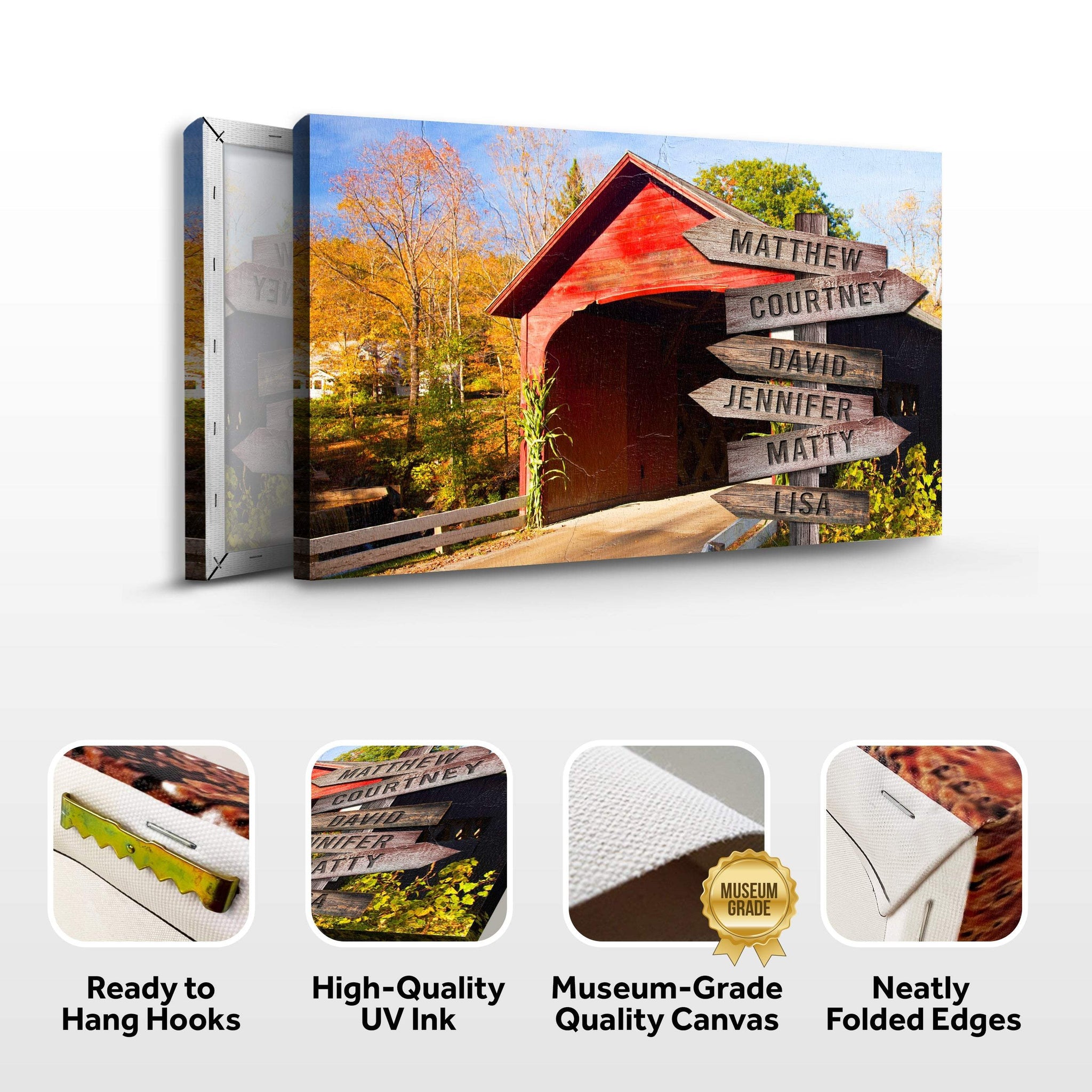 Cabin Woods Family Names Sign - Tailored Canvases - Flyclothing LLC