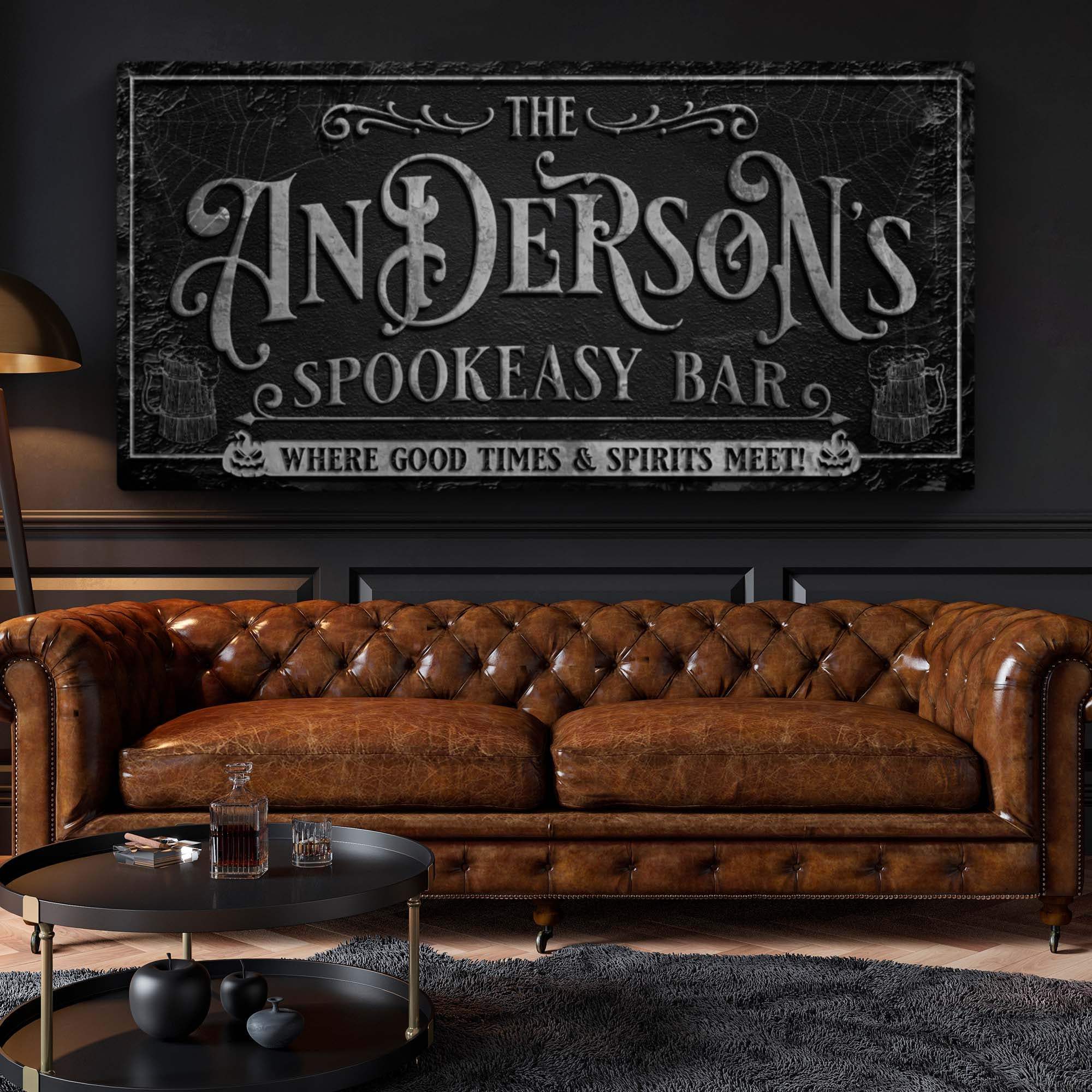 Personalized Spookeasy Bar Sign - Tailored Canvases - Flyclothing LLC