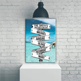 Direction Of Our Lives Family Beach Names Sign - Tailored Canvases - Flyclothing LLC
