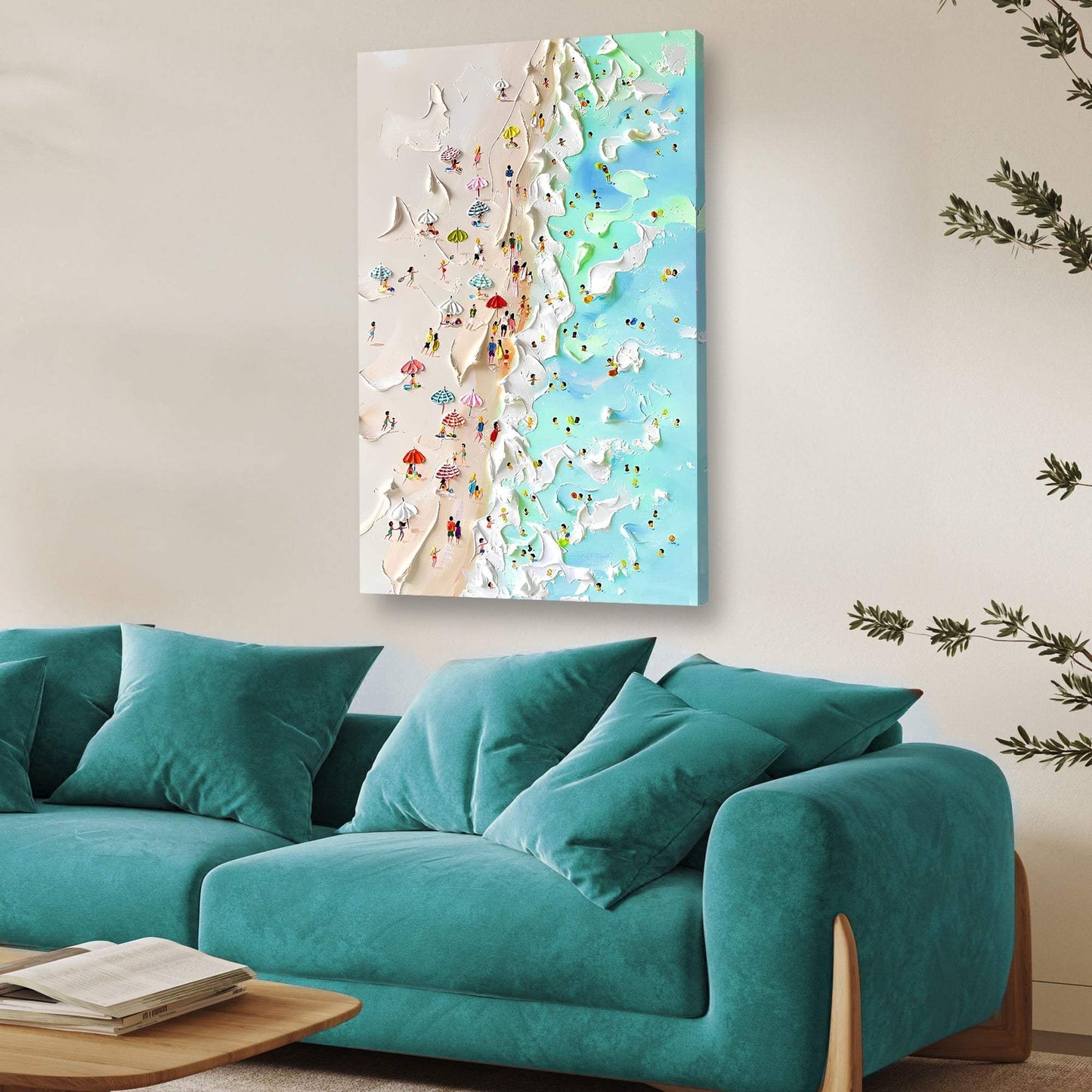 Beachfront Painting Coastal Wall Art - Tailored Canvases - Flyclothing LLC