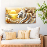 3D Majestic Lion Wall Art V - Tailored Canvases - Flyclothing LLC