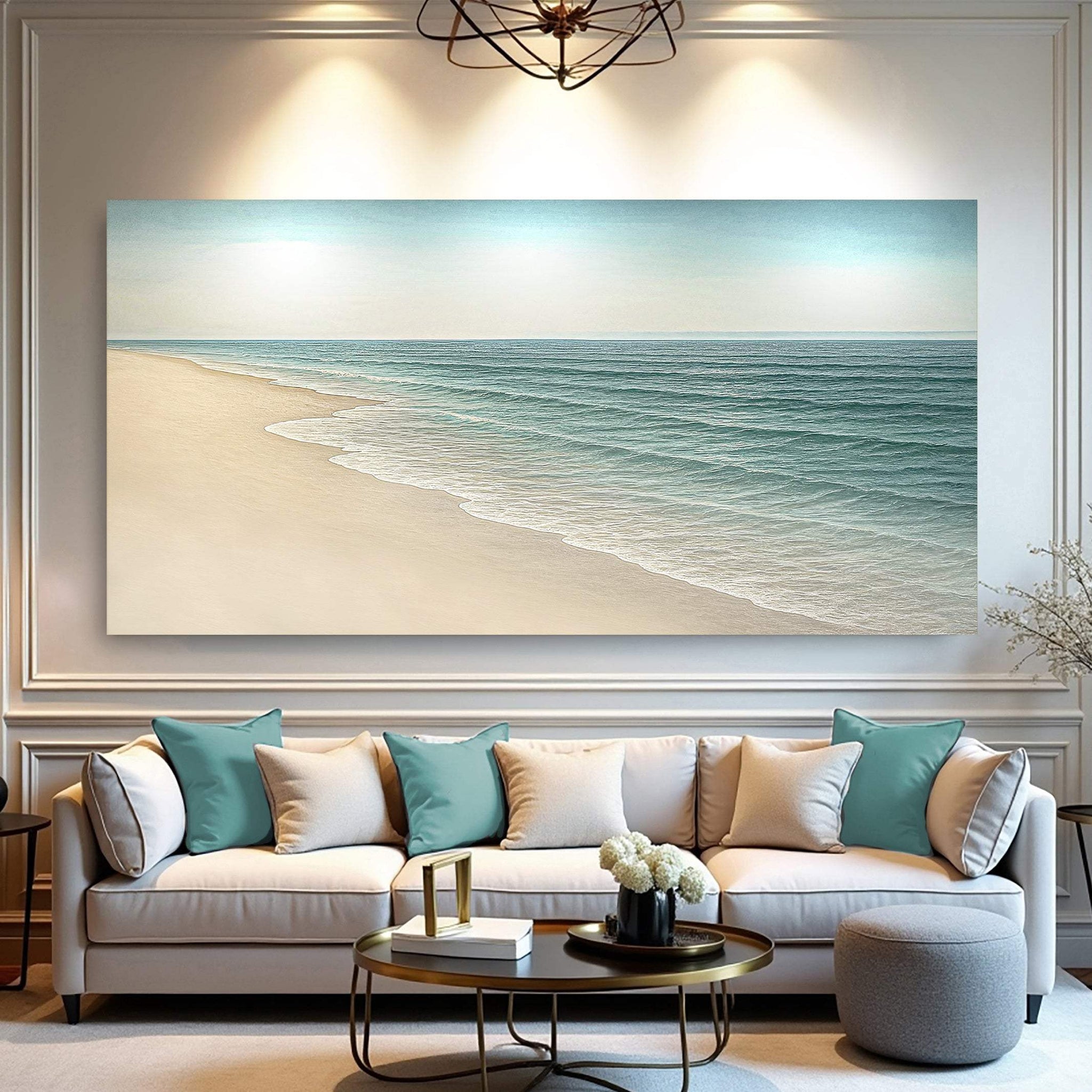 Beach Shoreline Coastal Wall Art II - Tailored Canvases - Flyclothing LLC