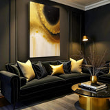 Minimalist Black and Gold Wall Art - Tailored Canvases - Flyclothing LLC