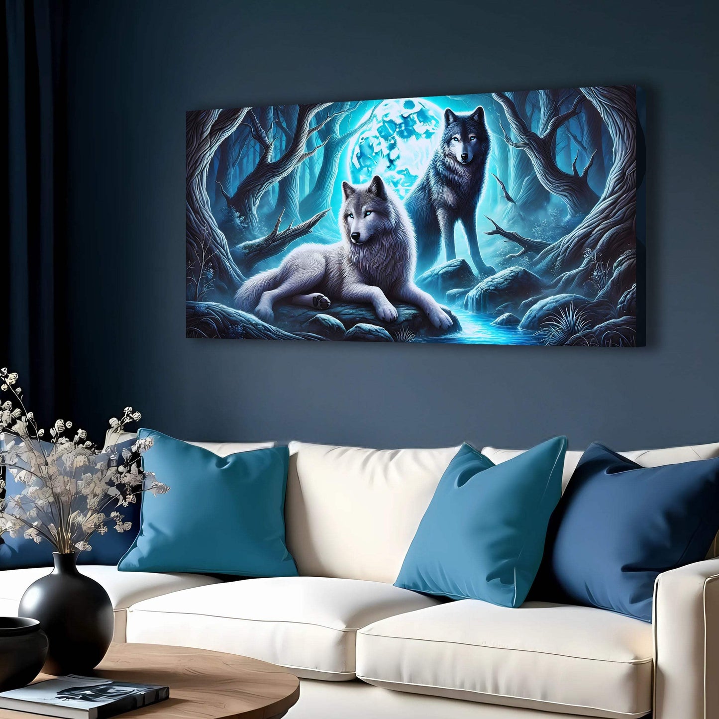 3D Wolves Wall Art - Tailored Canvases - Flyclothing LLC