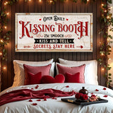 Vintage Rustic Kissing Booth Sign IV - Tailored Canvases - Flyclothing LLC
