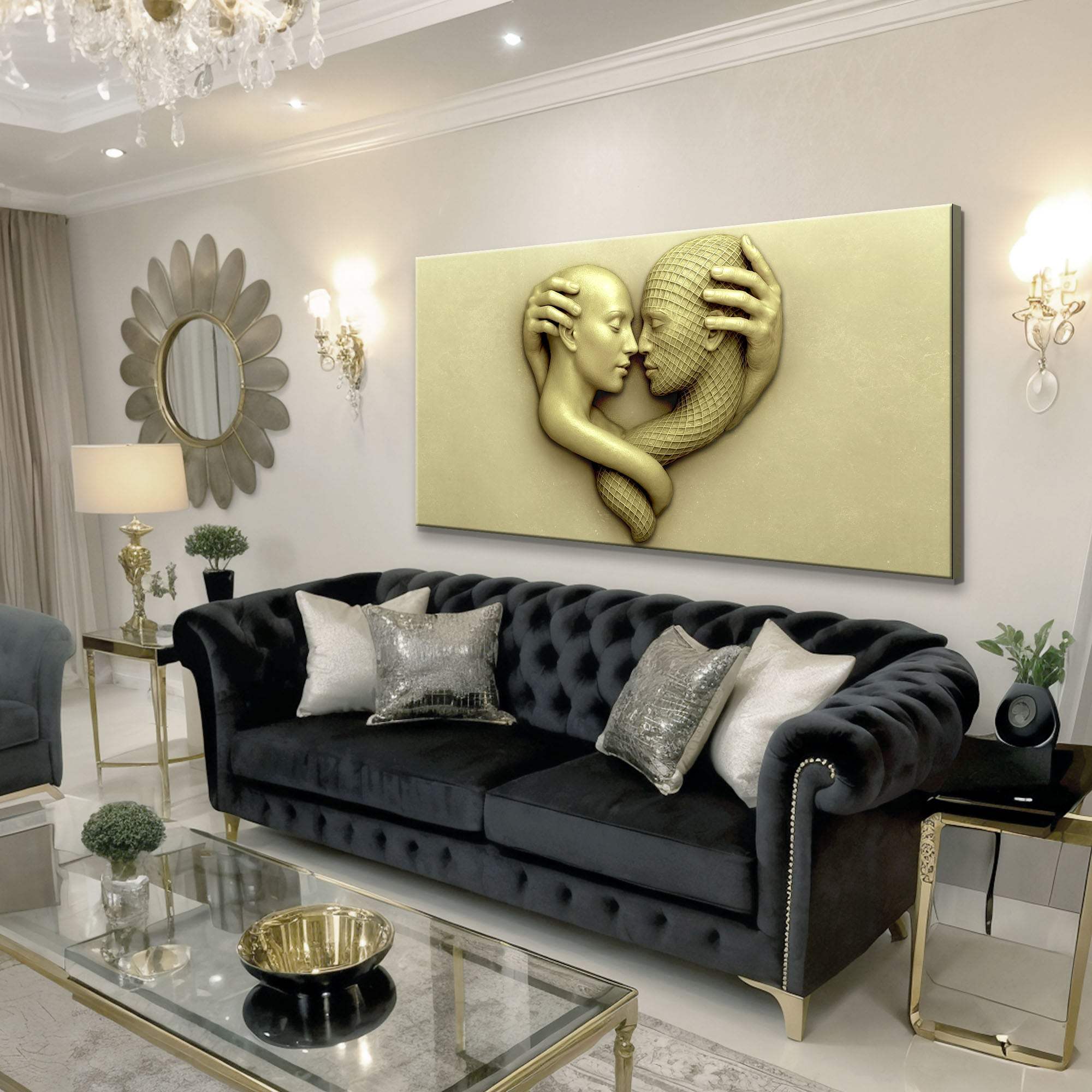 Eternal Love Figure Abstract Wall Art - Tailored Canvases - Flyclothing LLC