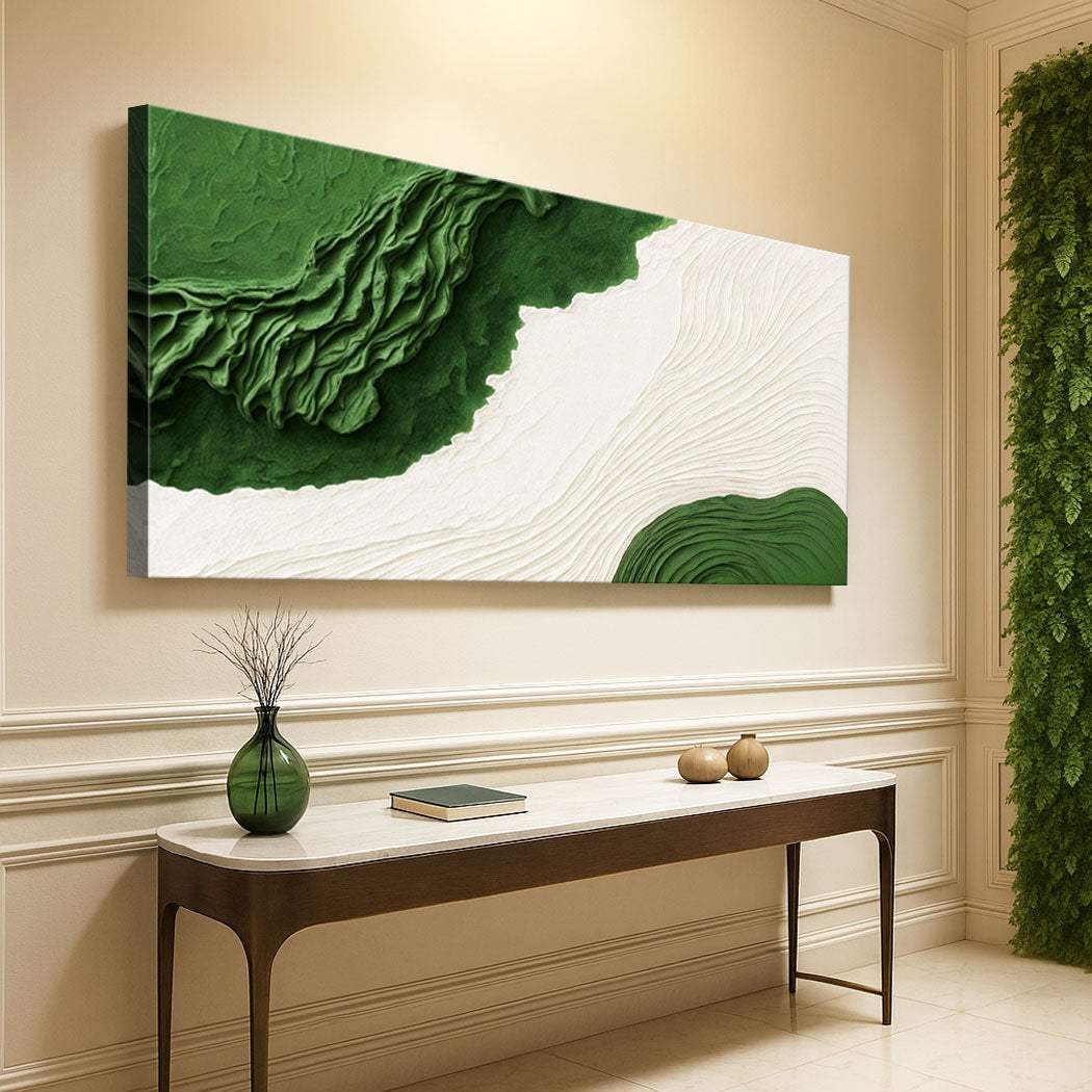 Green Rivers Abstract Wall Art IX - Tailored Canvases - Flyclothing LLC