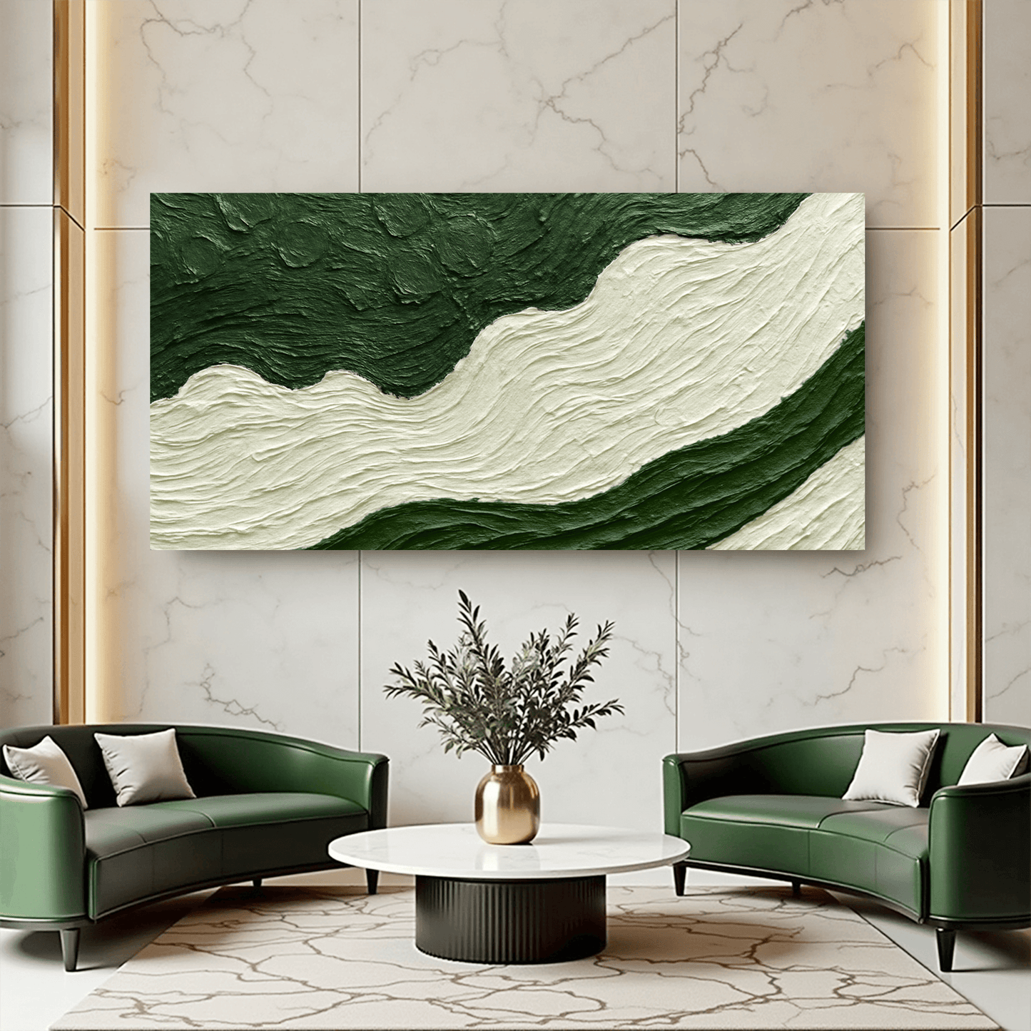 Green Rivers Abstract Wall Art VII - Tailored Canvases - Flyclothing LLC