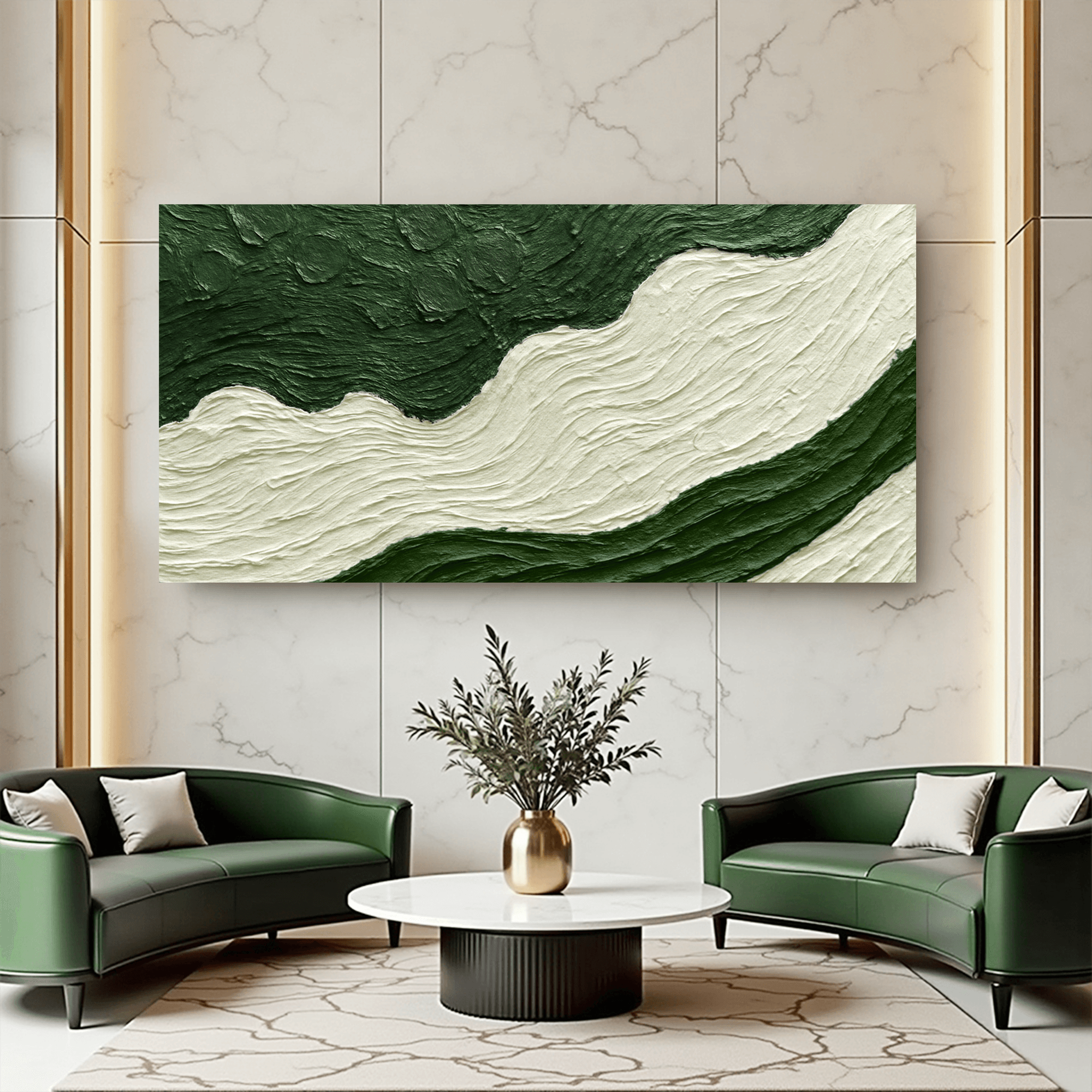 Green Rivers Abstract Wall Art VII - Tailored Canvases - Flyclothing LLC