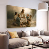 Jesus with Children Faith Wall Art III - Tailored Canvases - Flyclothing LLC