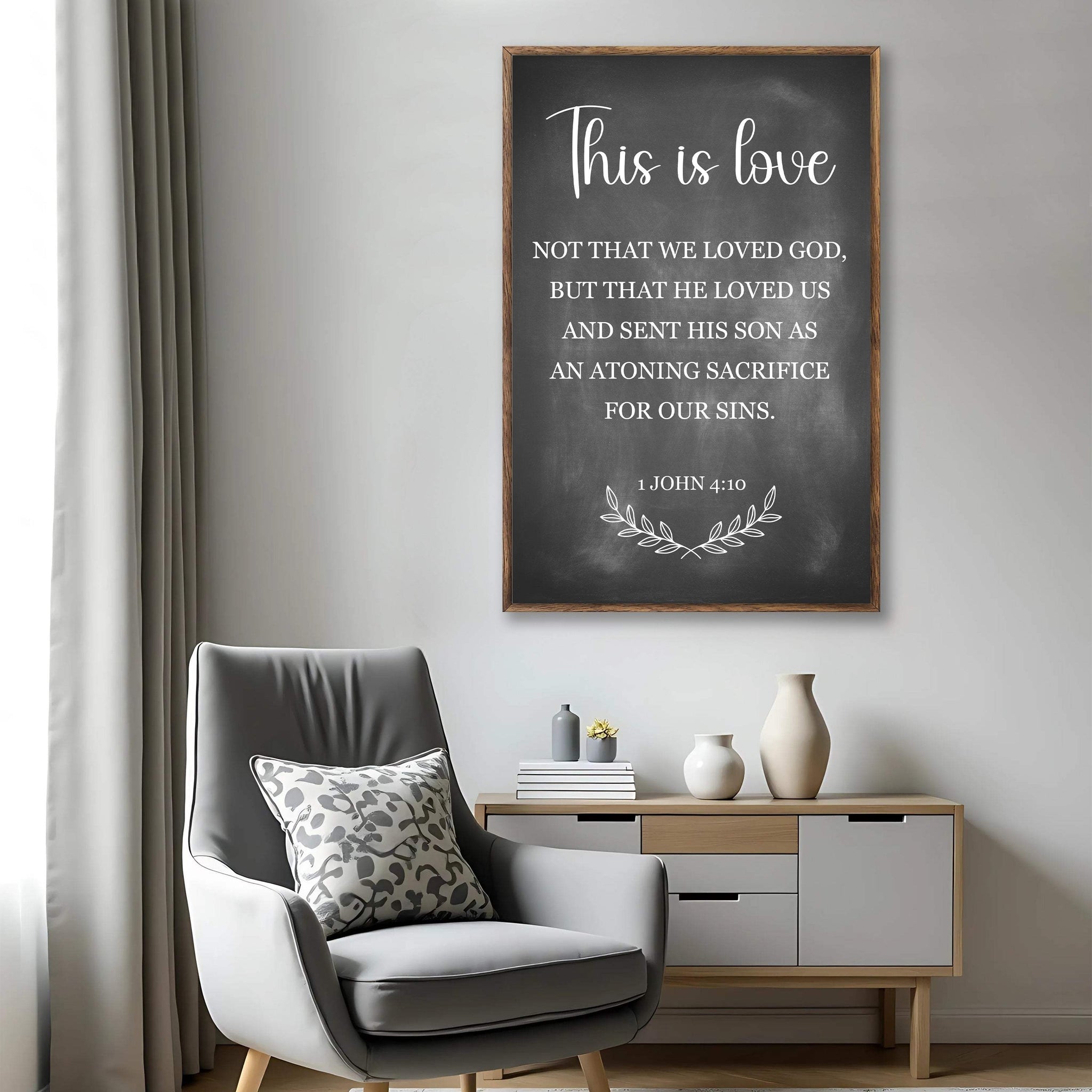 This Is Love - 1 John 4:10 Faith Sign - Tailored Canvases - Flyclothing LLC