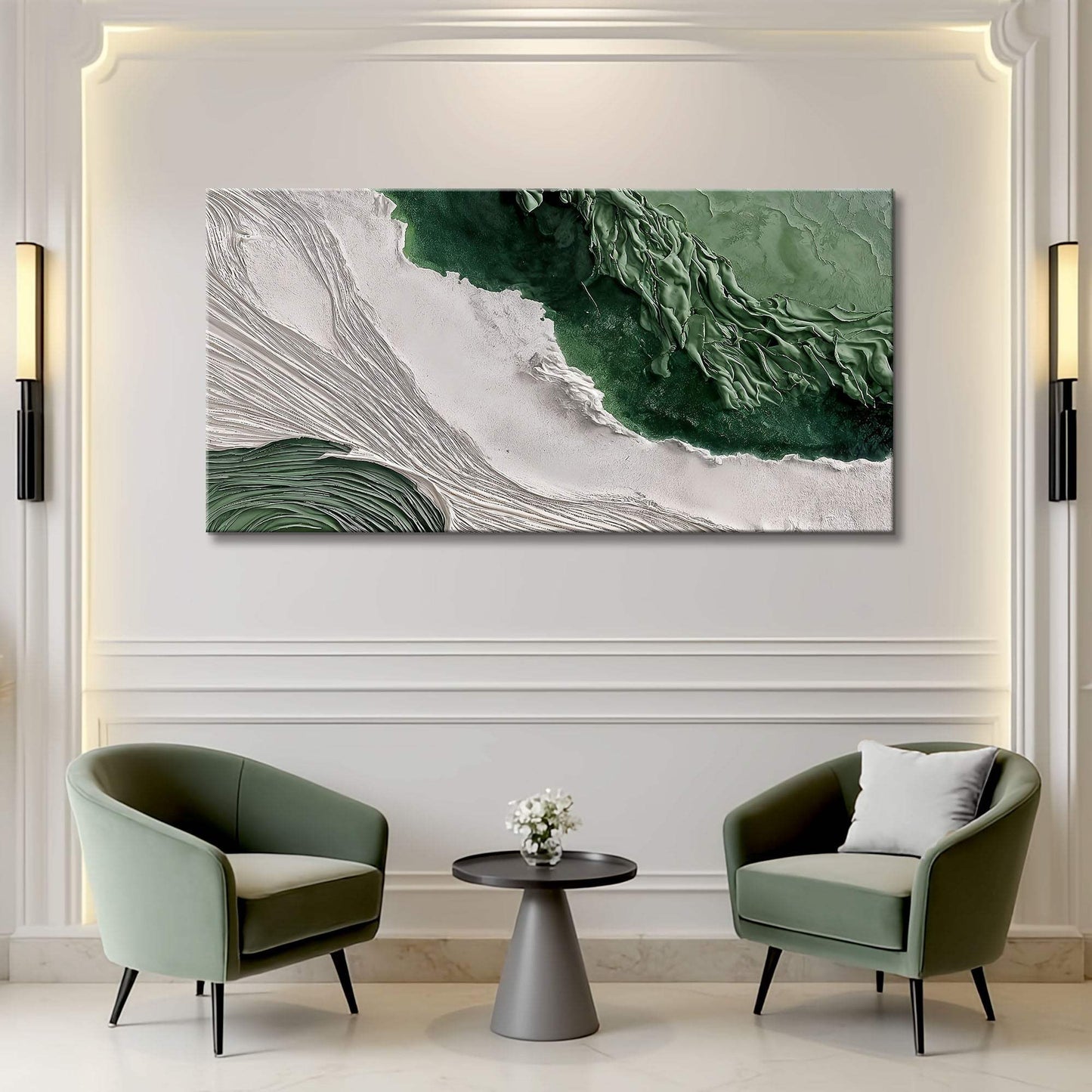 Green Rivers Abstract Wall Art II - Tailored Canvases - Flyclothing LLC