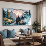 Cross On A Hill Faith Wall Art - Tailored Canvases - Flyclothing LLC