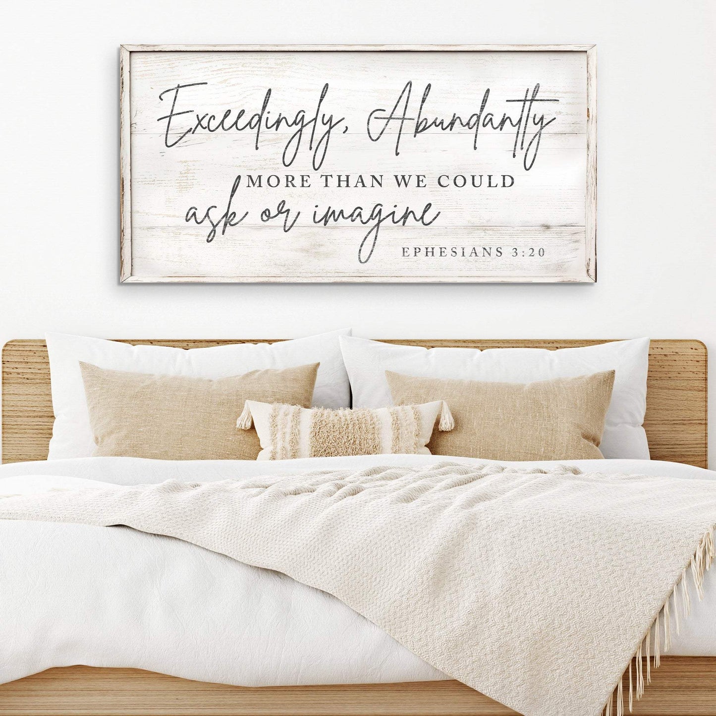 Exceedingly, Abundantly More Than We Could Ask Or Imagine Faith Sign III - Tailored Canvases - Flyclothing LLC