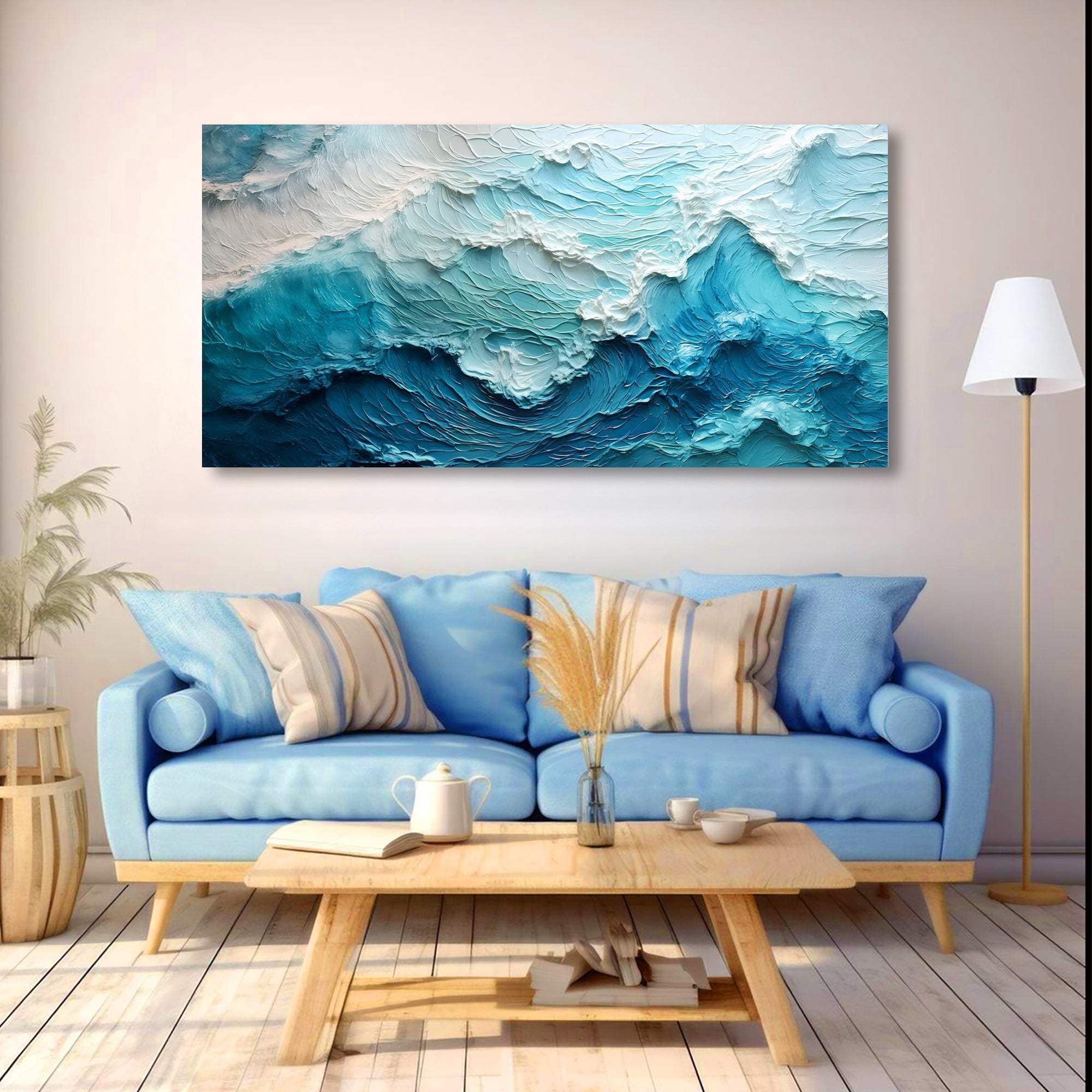 Blue Ocean Coastal Wall Art II - Tailored Canvases - Flyclothing LLC