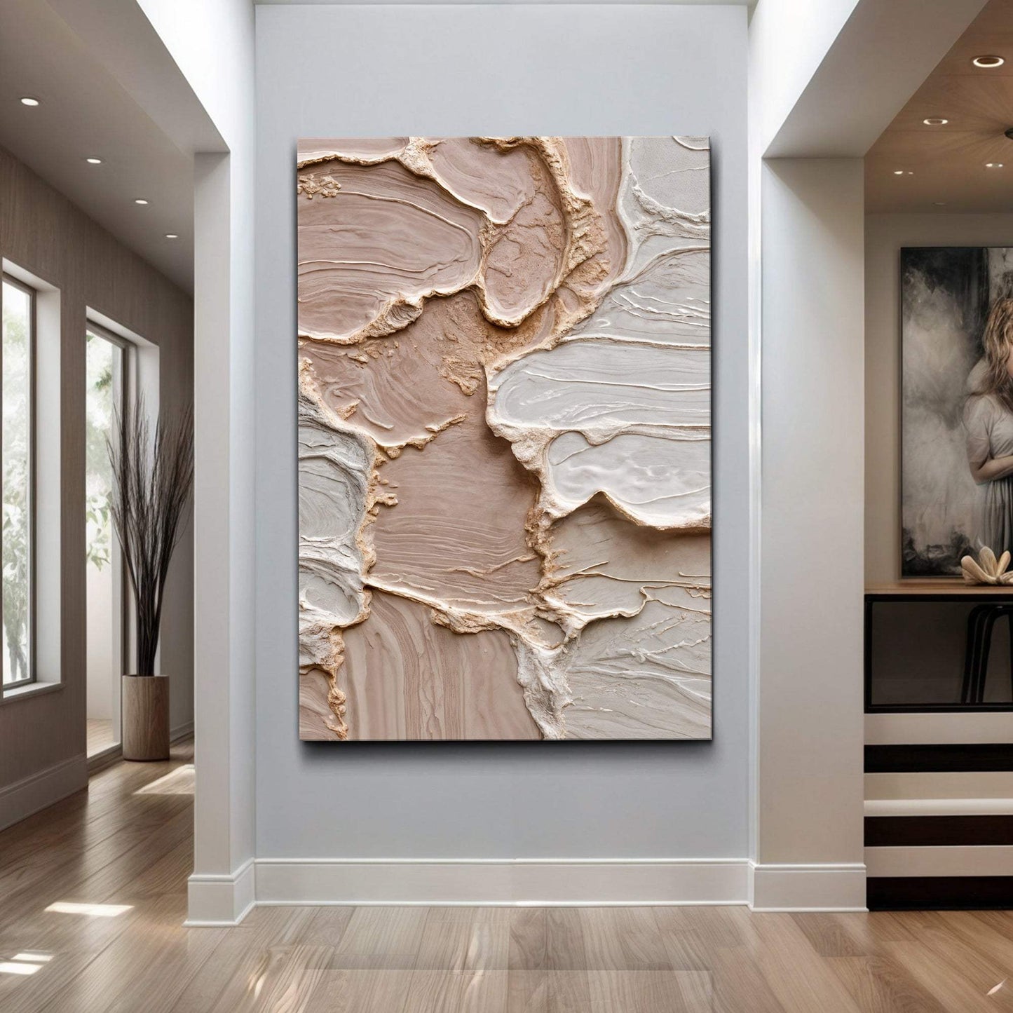 Ivory Minimalist Abstract Wall Art - Tailored Canvases - Flyclothing LLC
