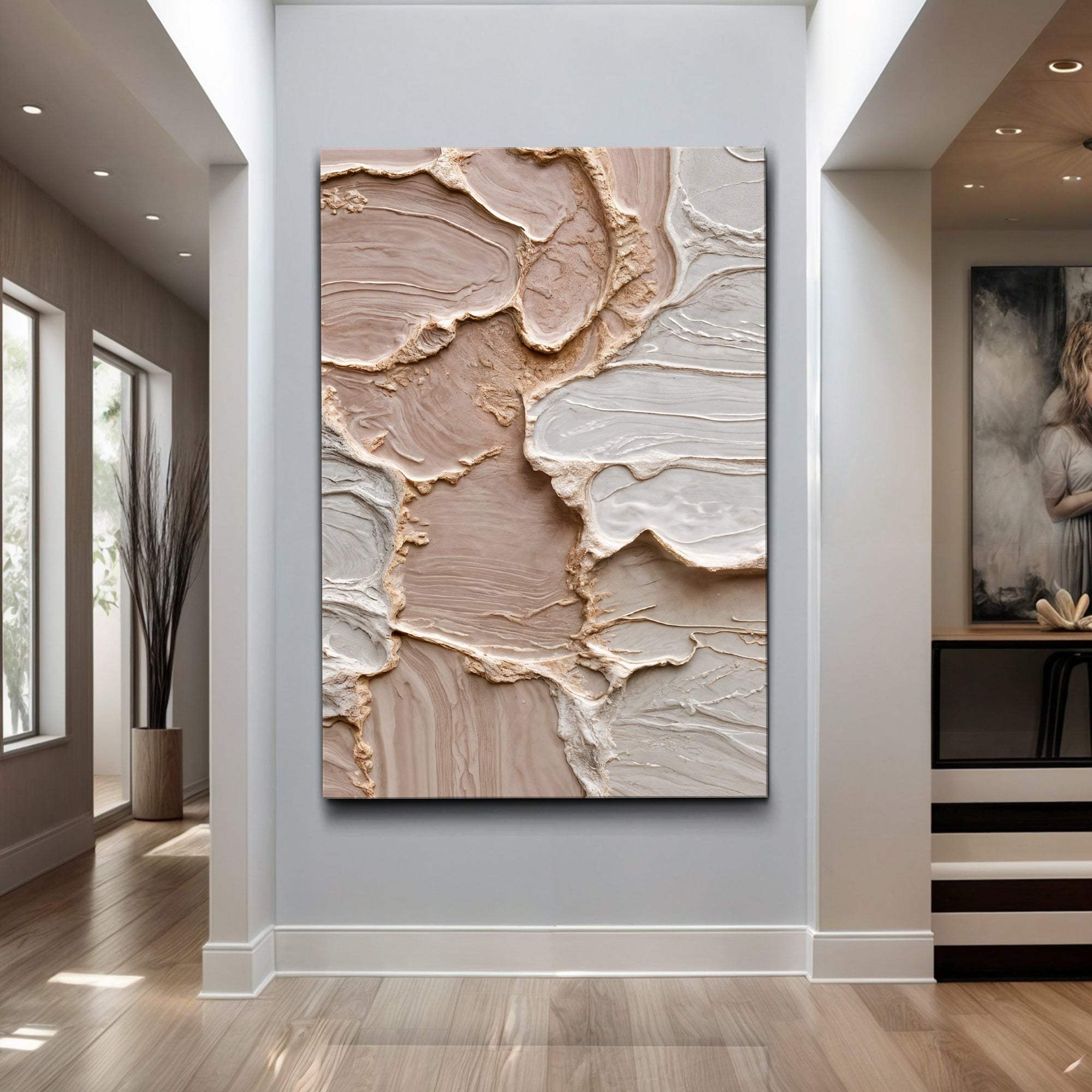 Ivory Minimalist Abstract Wall Art - Tailored Canvases - Flyclothing LLC