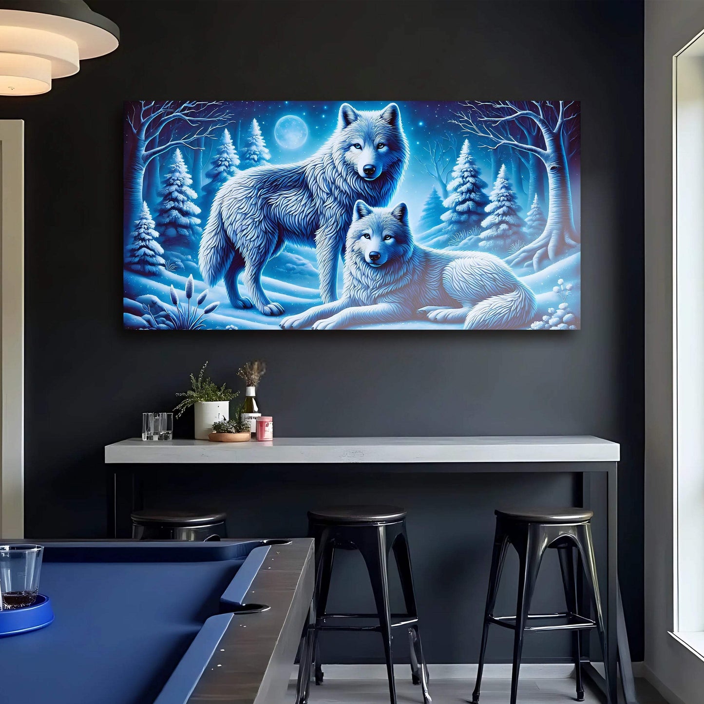 3D Wolves Wall Art II - Tailored Canvases - Flyclothing LLC