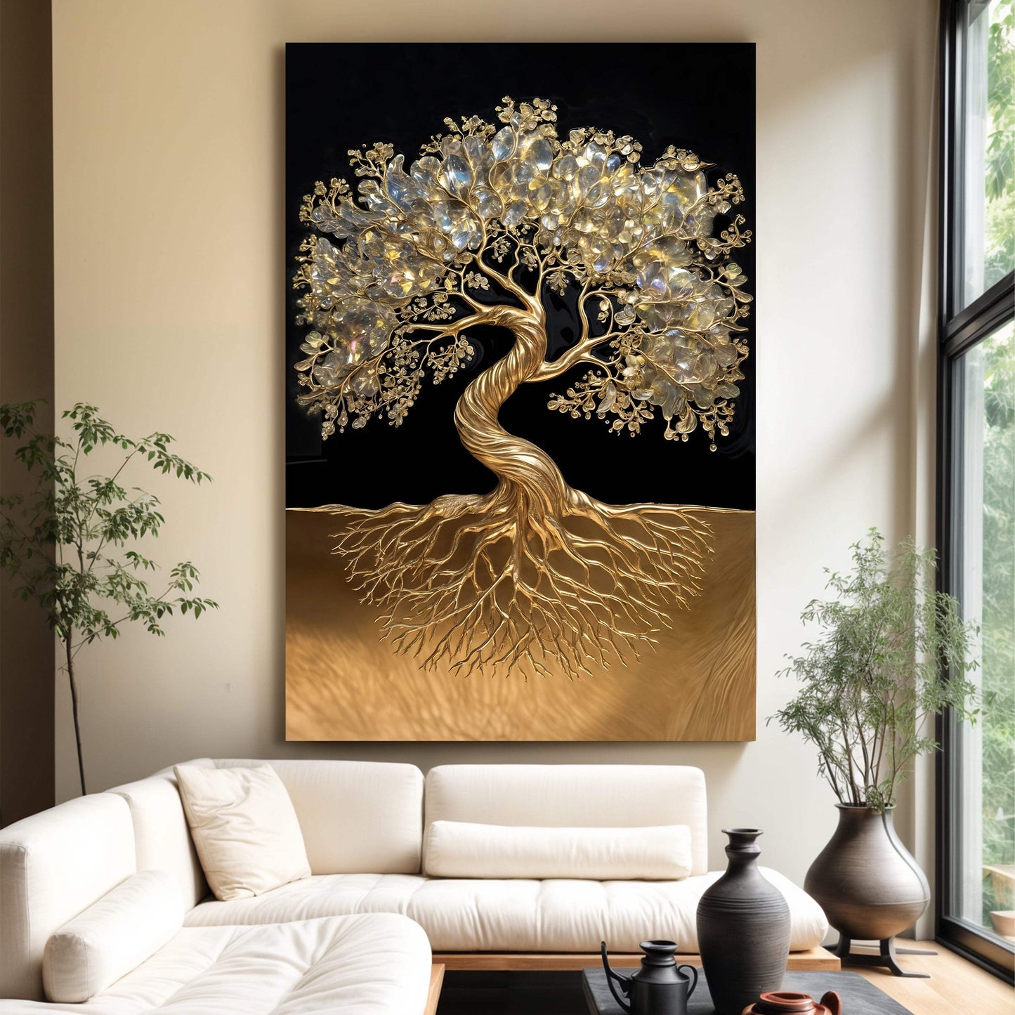 3D Minimalist Tree of Life Wall Art - Tailored Canvases - Flyclothing LLC