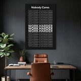 Work Harder Motivational Wall Sign - Tailored Canvases - Flyclothing LLC