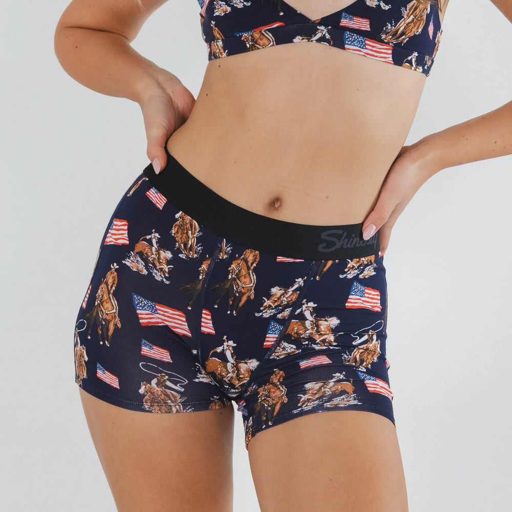 The Bootstraps & Chaps | Americana Cowboy Women’s Boxers - Shinesty - Flyclothing LLC