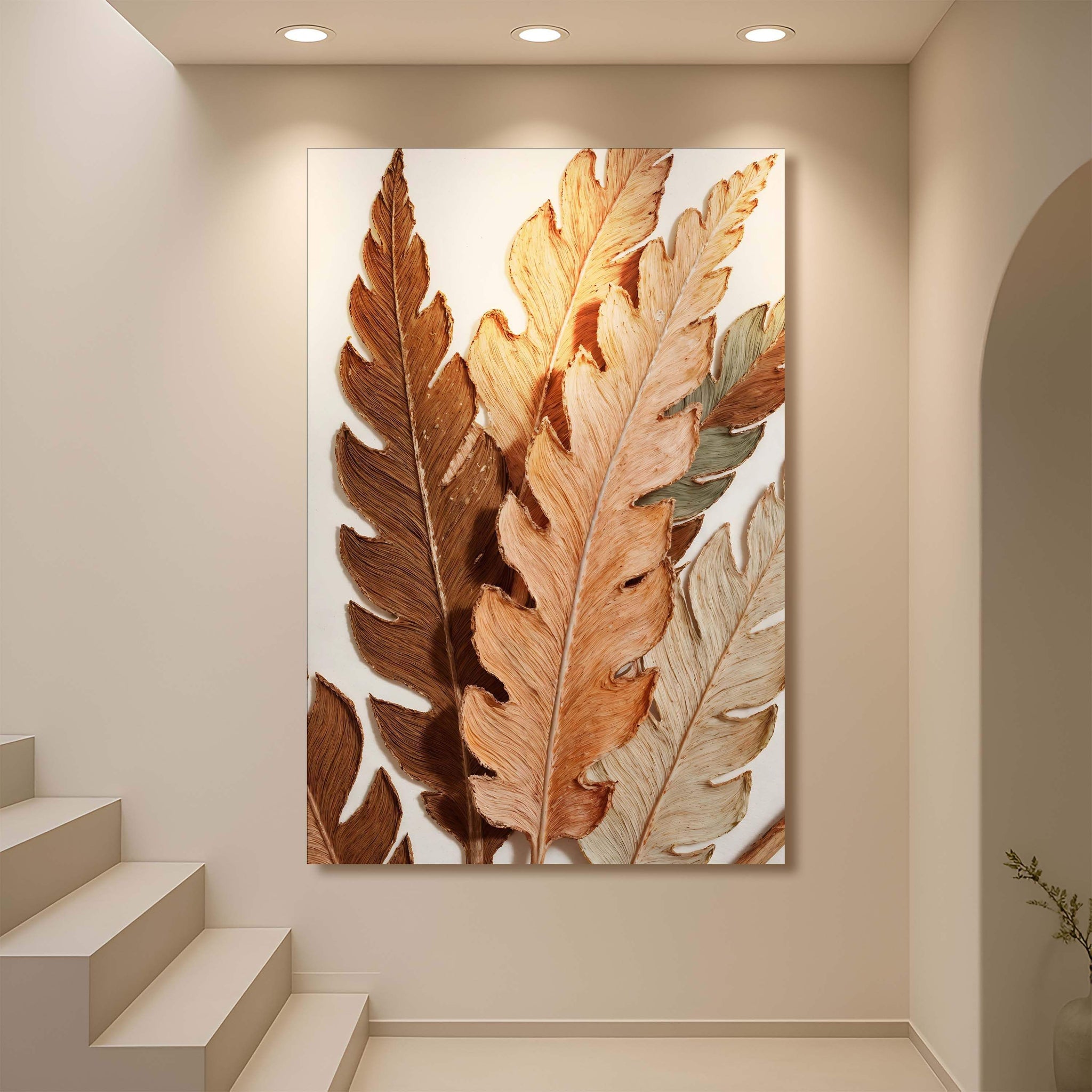 Abstract Autum Leaves Wall Art - Tailored Canvases - Flyclothing LLC