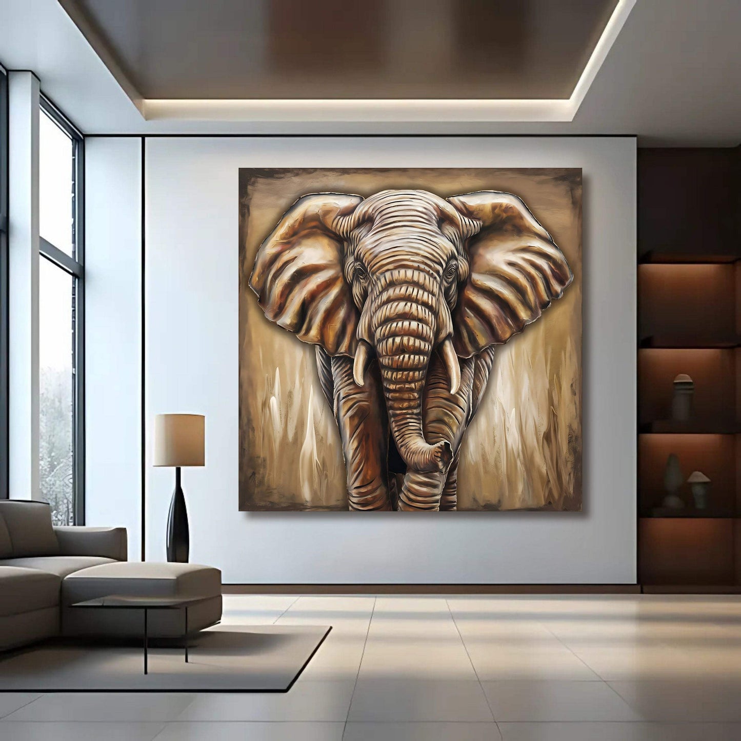 3D Elephant Wall Art - Tailored Canvases - Flyclothing LLC