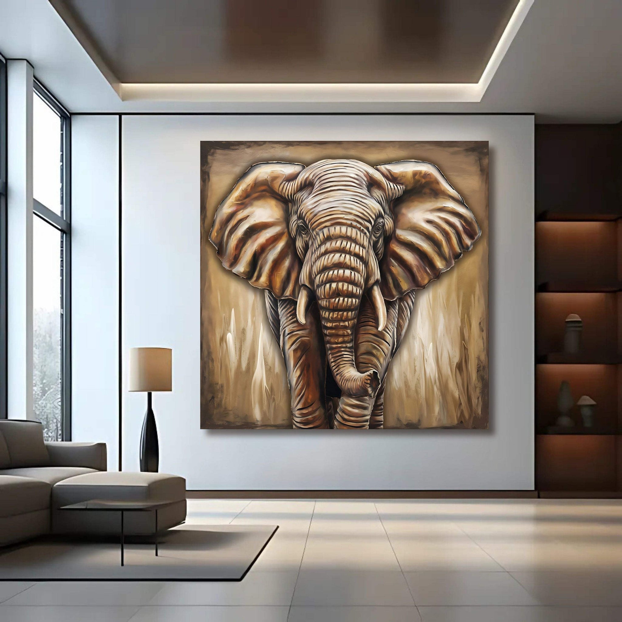 3D Elephant Wall Art - Tailored Canvases - Flyclothing LLC