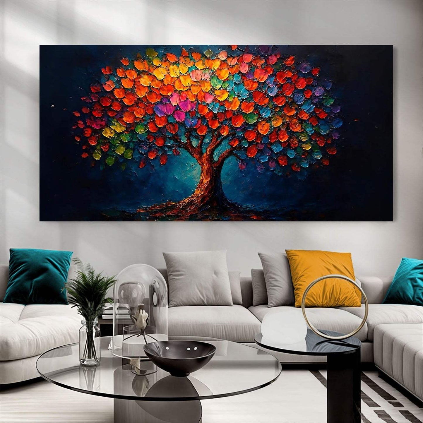 Rainbow Bloom Wall Art - Tailored Canvases - Flyclothing LLC