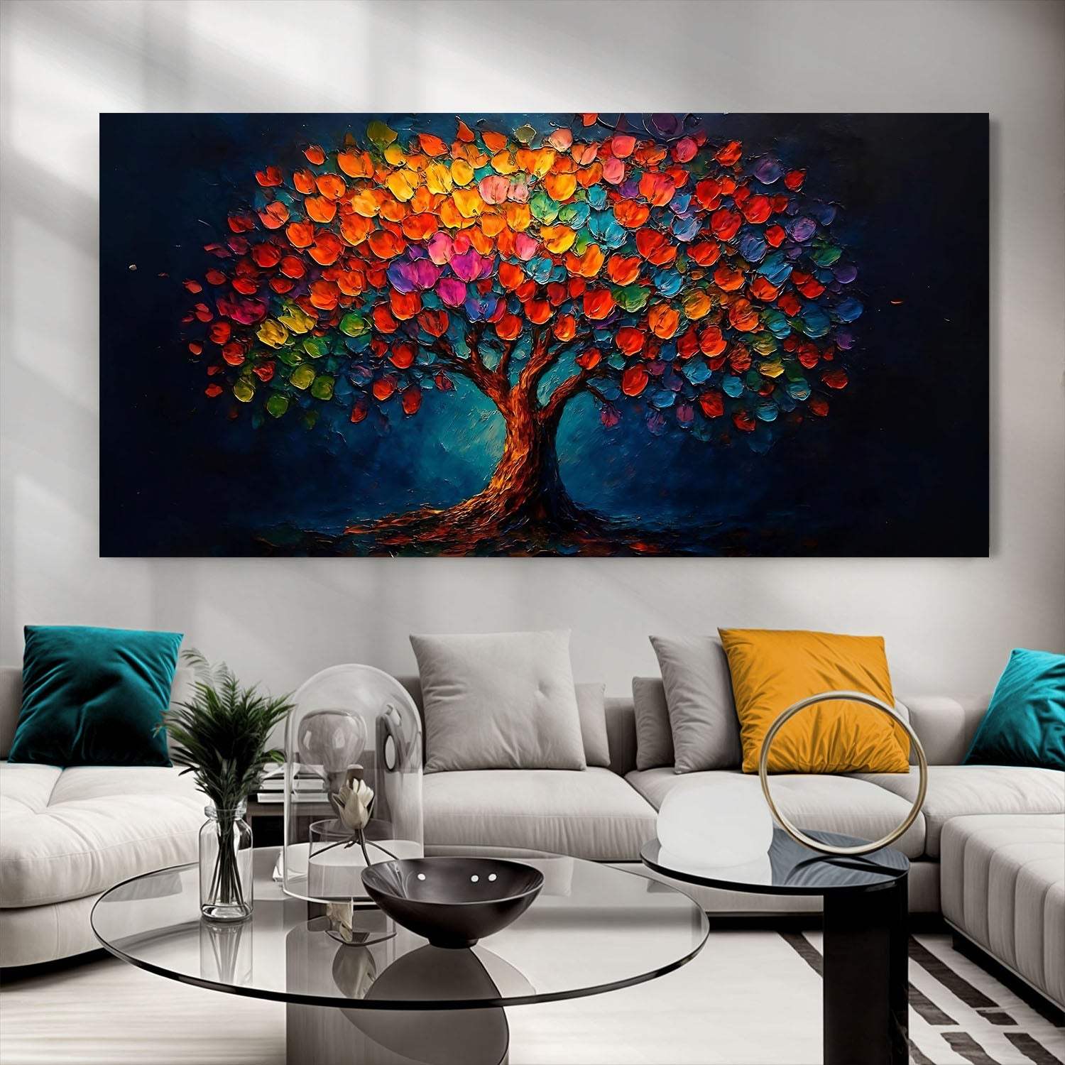 Rainbow Bloom Wall Art - Tailored Canvases - Flyclothing LLC