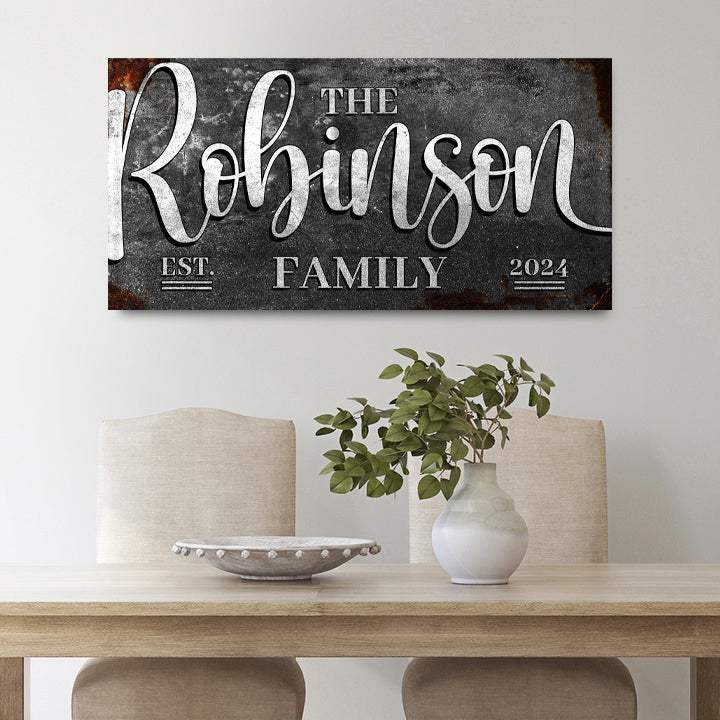 Personalized Family Sign - Tailored Canvases - Flyclothing LLC