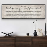 Find The One You Can't Live Without Family Sign III - Tailored Canvases - Flyclothing LLC
