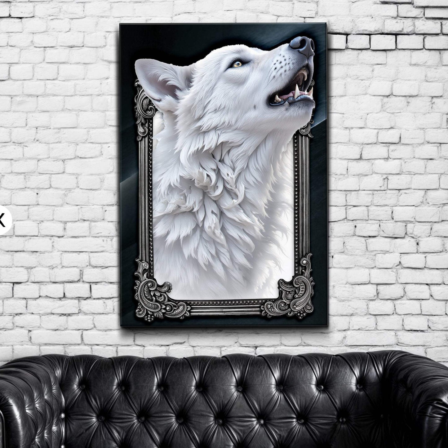 3D Wolf Wall Art III - Tailored Canvases - Flyclothing LLC