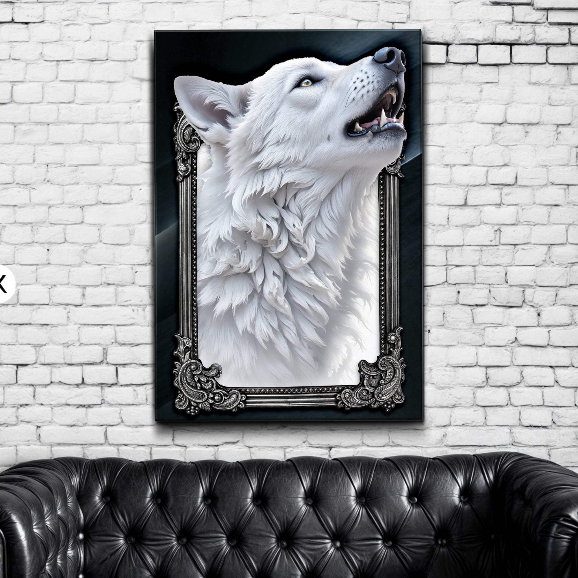 3D Wolf Wall Art III - Tailored Canvases - Flyclothing LLC