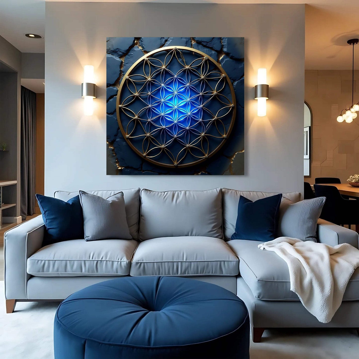 Flower Of Life Wall Art II - Tailored Canvases - Flyclothing LLC