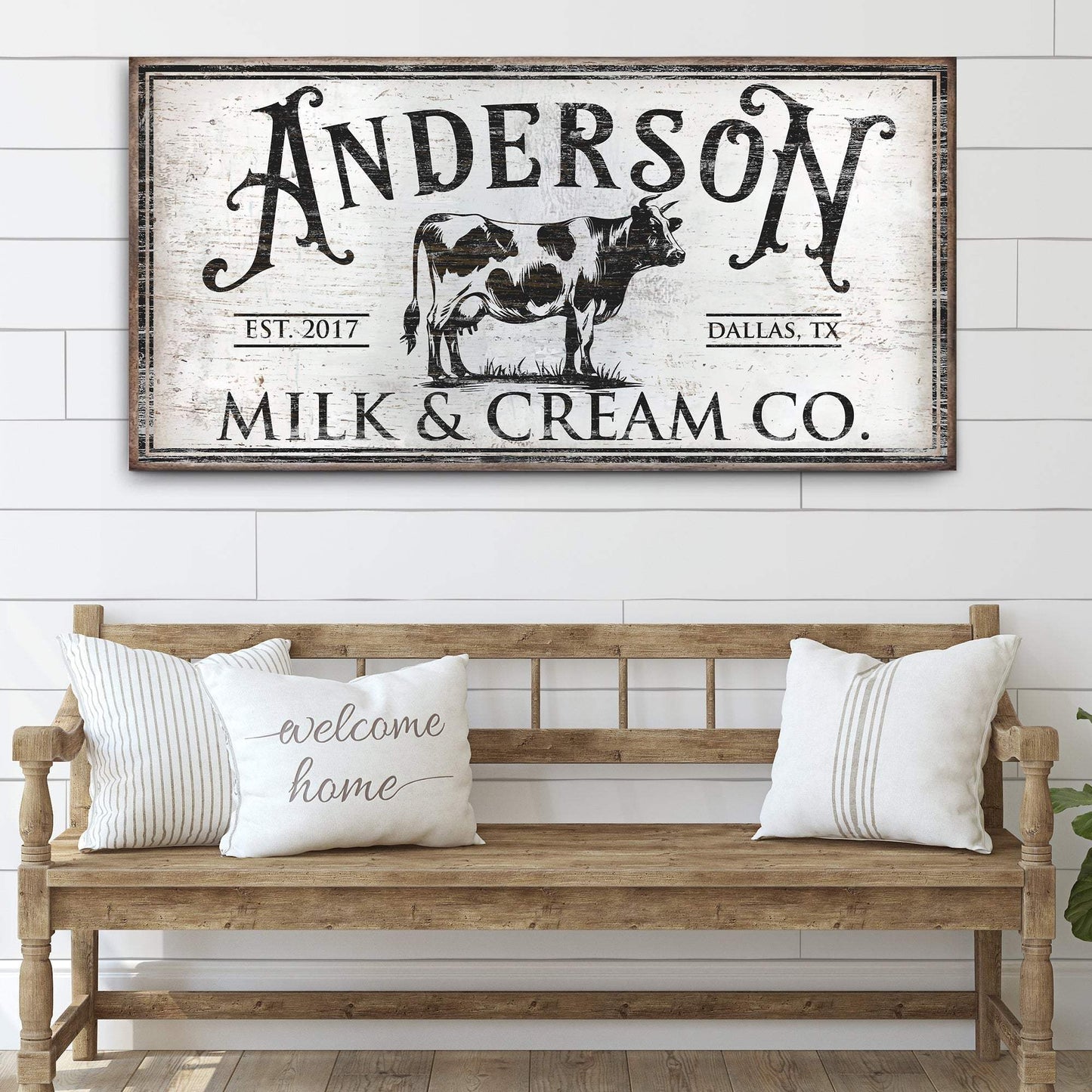 Personalized Milk & Cream Co Sign - Tailored Canvases - Flyclothing LLC