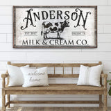 Personalized Milk & Cream Co Sign - Tailored Canvases - Flyclothing LLC