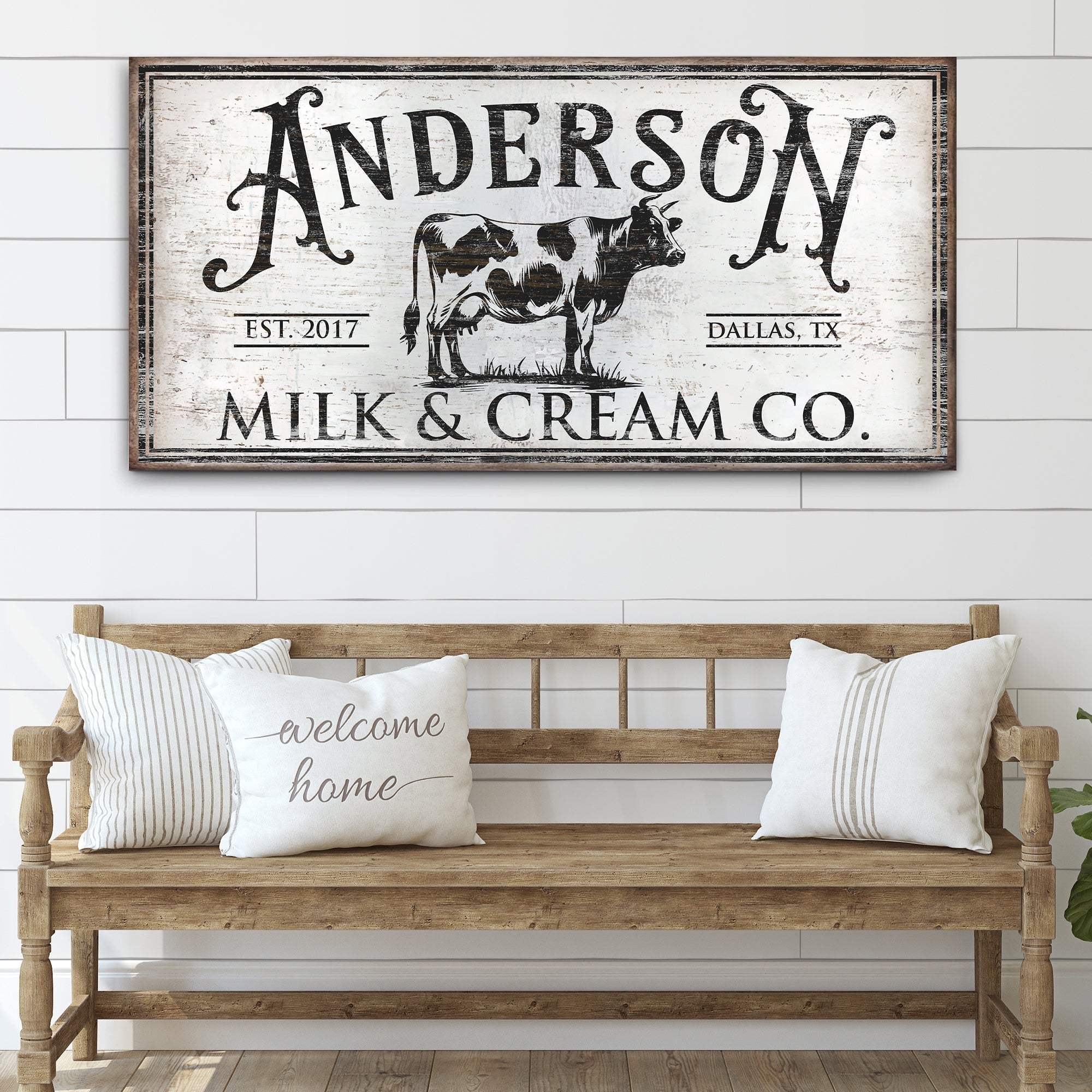 Personalized Milk & Cream Co Sign - Tailored Canvases - Flyclothing LLC